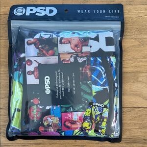 PSD Men's Graphic Boxer Briefs- Alien Design- Sizes Small & Medium Available-